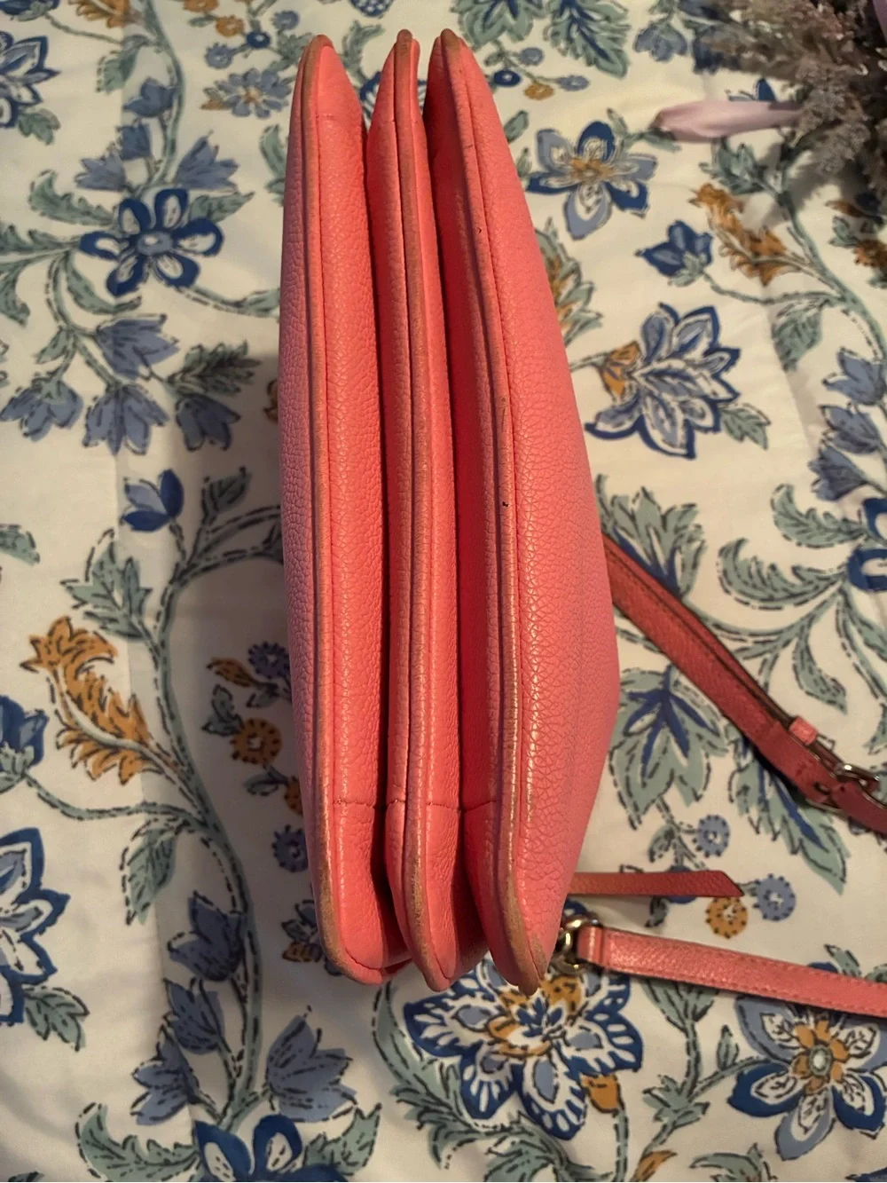 kate spade Pink Leather Crossbody with Chain Accents